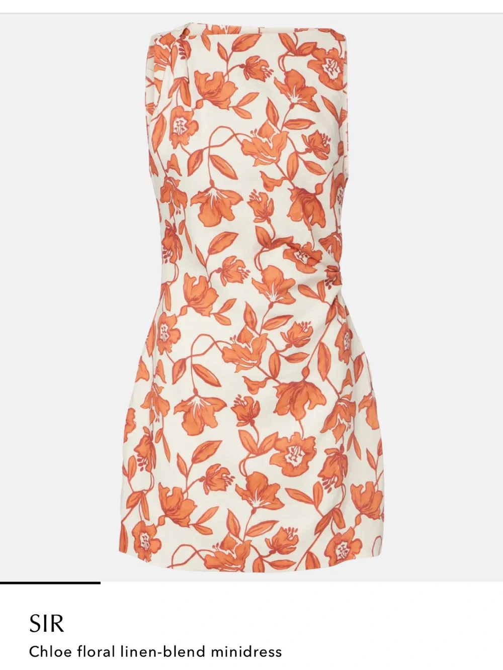 NWT SIR Chloe Floral Linen Mini Dress